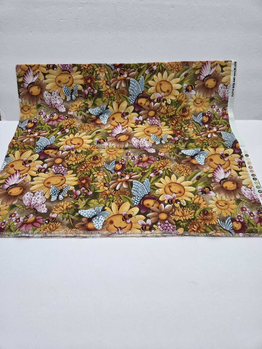 Blank Textiles Sunflower Garden Floral Fabric Panel - Yellow, Green, Blue